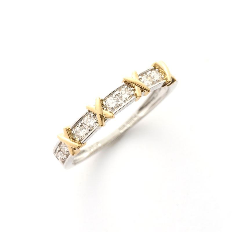 プラチナ950/18金イエローゴールド ダイヤモンド リング 0.3ct DAR-483PK