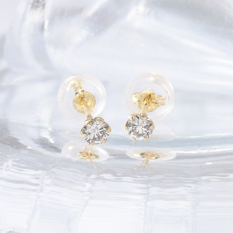 ダイヤモンドピアス★K18YG イエローゴールド★ダイヤ0.15ct×2★レディースアクセサリー★おしゃれ★キラキラ★高級