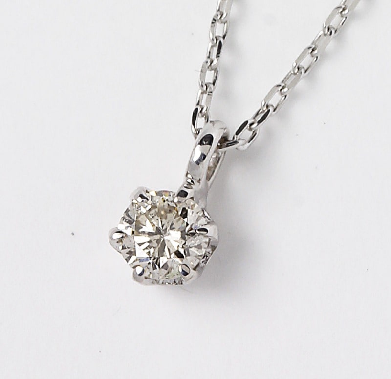 18金ホワイトゴールド ダイヤモンド ネックレス 0.2ct DS20096WG
