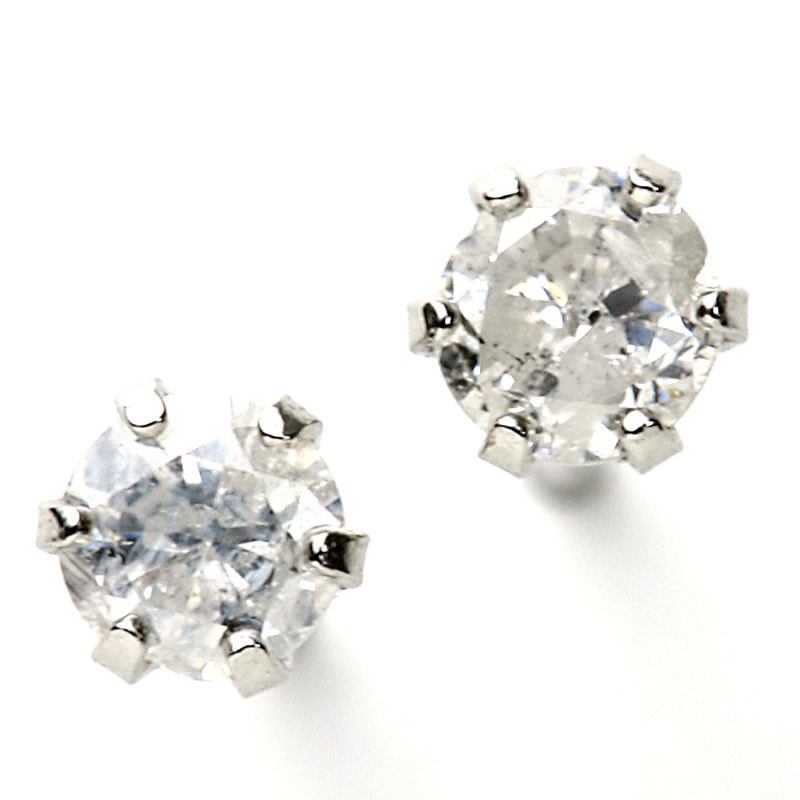 プラチナ・ダイヤモンド0.1ct シングルピアス 片耳用 - DIAN
