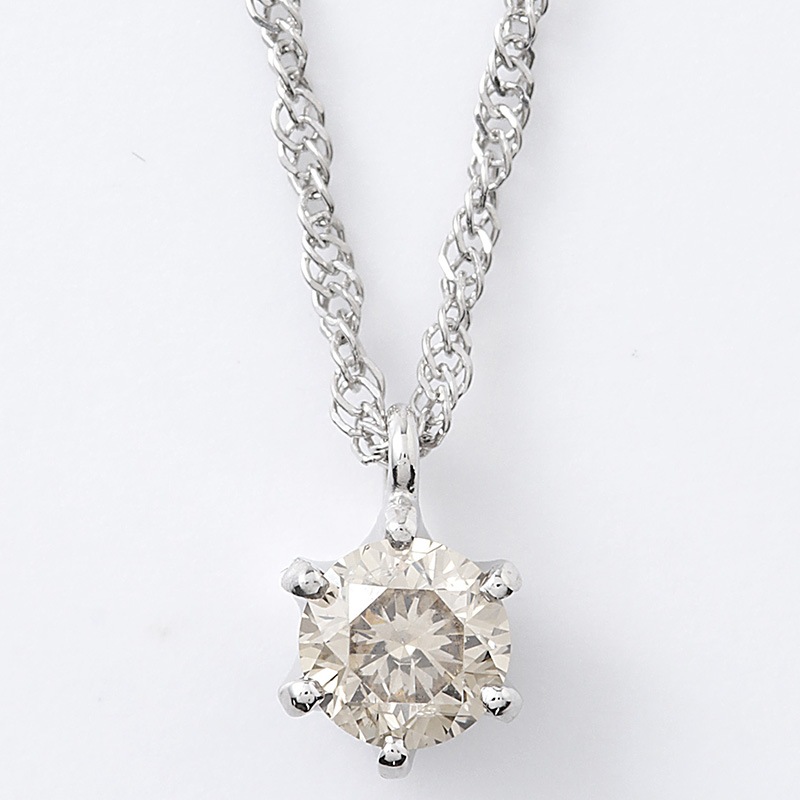 純プラチナ ダイヤモンド ネックレス 0.3ct 鑑別カード付 造幣局  