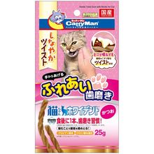 猫ちゃんホワイデント しなやかツイスト かつお 25g｜ドギーマン