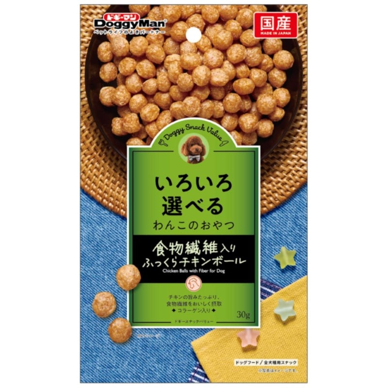 ドギースナックバリュー　食物繊維入りふっくらチキンボール ３０ｇ