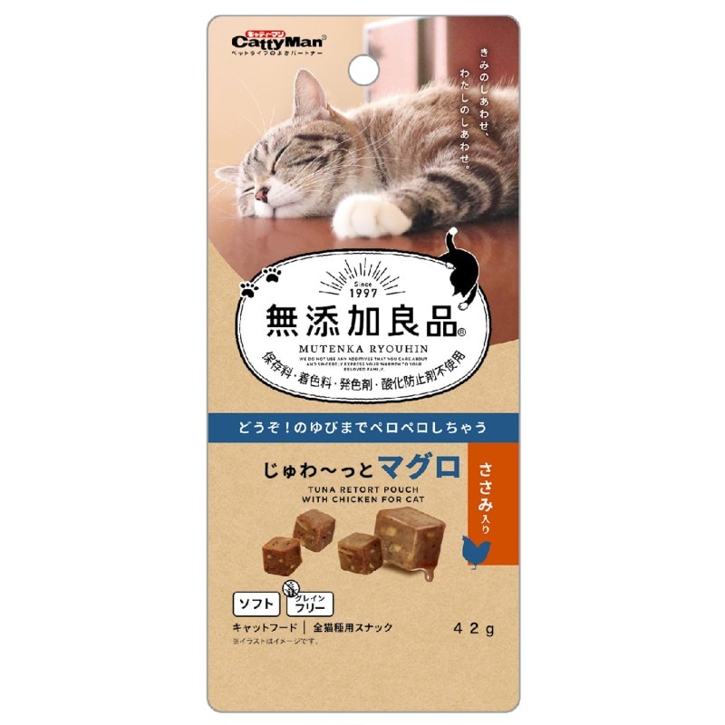 無添加良品 じゅわ～っとマグロ ささみ入り 42g