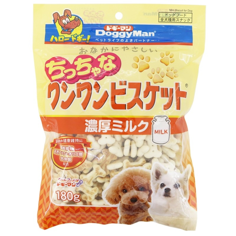 おなかにやさしいちっちゃなワンワンビスケット　濃厚ミルク　１８０ｇ