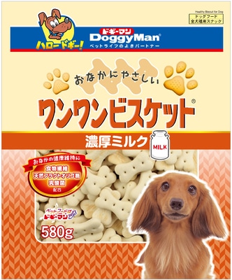 おなかにやさしいワンワンビスケット　濃厚ミルク　５８０ｇ