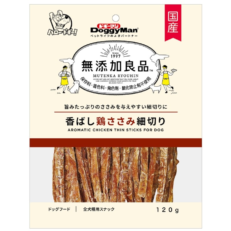 無添加良品　香ばし鶏ささみ　細切り １２０ｇ