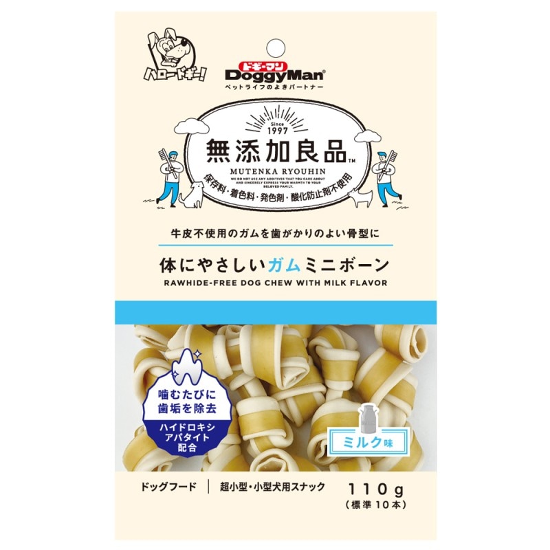 無添加良品　体にやさしいガム　ミニボーン　１１０ｇ（標準１０本）