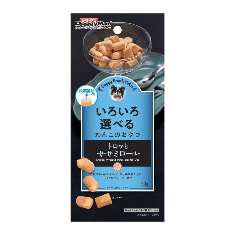 ドギースナックバリュー トロッとササミロール 30g