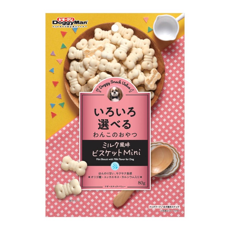 ドギースナックバリュー　ミルク風味ビスケットＭｉｎｉ　８０ｇ