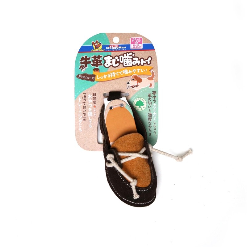 牛革まじ噛みトイ デッキシューズ