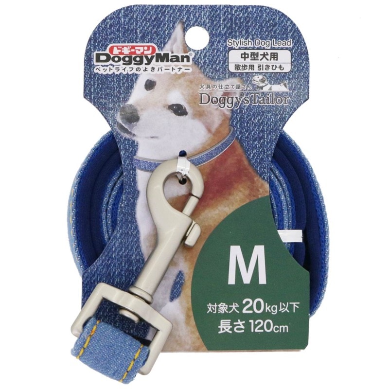 Doggy's Tailor ドッグリード(ひきひも) M デニムスタイル ブルー