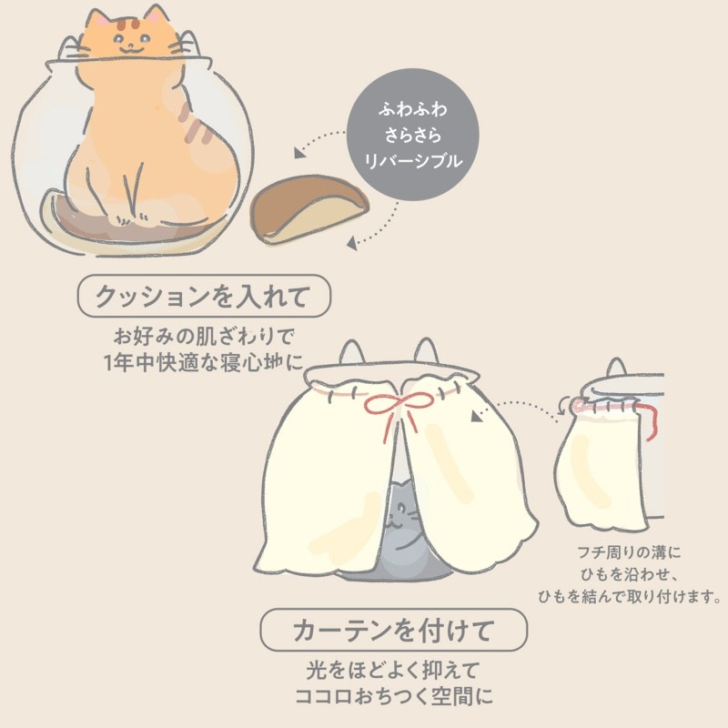 にゃんこの金魚鉢M｜ドギーマン公式オンラインショップ