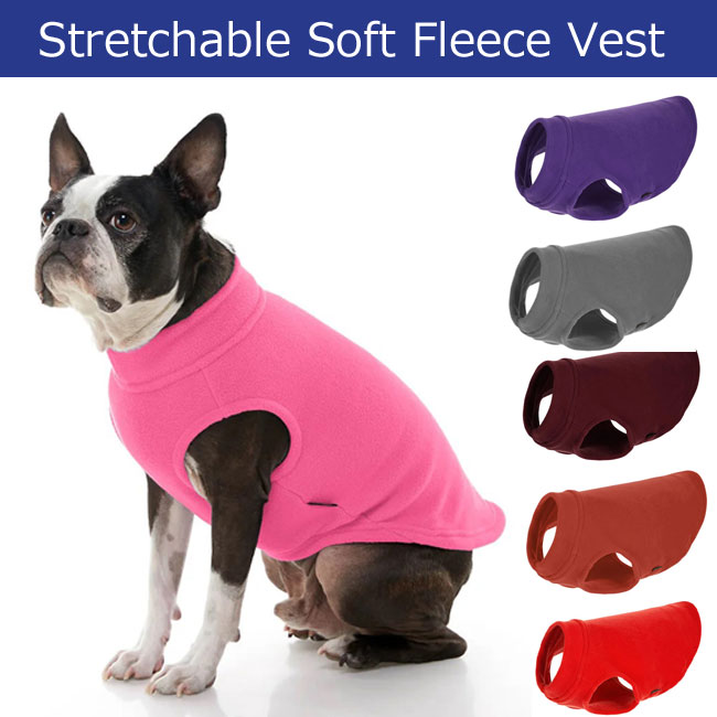 GOOBY ストレッチフリースベスト   犬服　おしゃれ　温かい　XS～５XL　超小型犬～大型犬サイズ