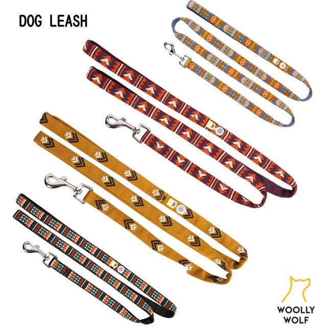 ウーリーウルフ woollywolf ドッグリード 　犬用品 小型犬 中型犬　大型犬　 アウトドア ハイキング 山登り トレッキング キャンプ 可愛いリード　おしゃれ　ナイロンリード 北欧デザイン フィンランド　ジャックラッセル