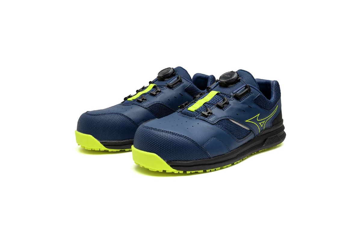 ミズノ　オールマイティ　LSll　51L　ワイド　BOA　ネイビー×ライムイエロー