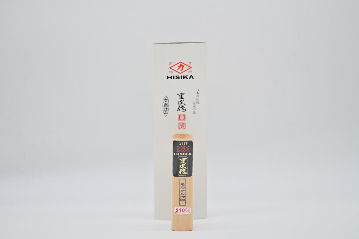 ヒシカ　モルタル押鏝　本焼　別打　白角柄　240mm