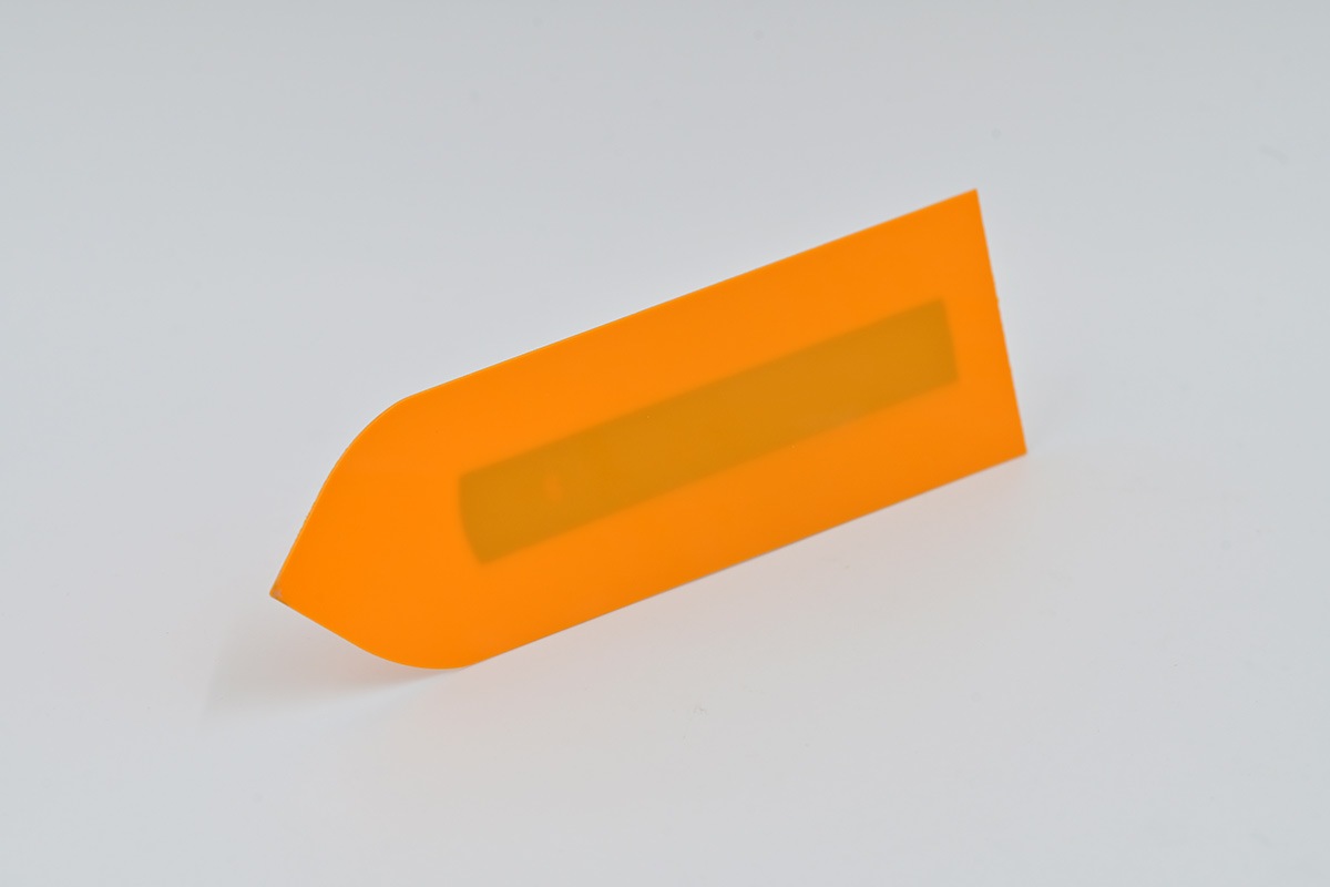 忠　ビニール波取　仕上鏝　オレンジ0.8mm