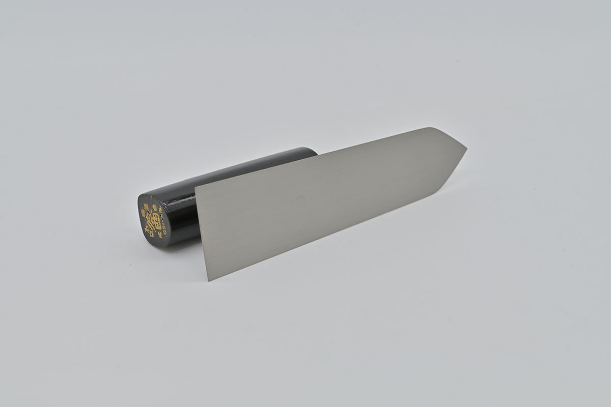 山西 別誂本焼波取鏝茶角柄(129) 白紙1号 165mm | 左官道具
