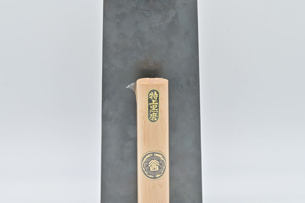 山西　特上鋼黒磨中塗鏝　別製薄打　本鍛造　300mm