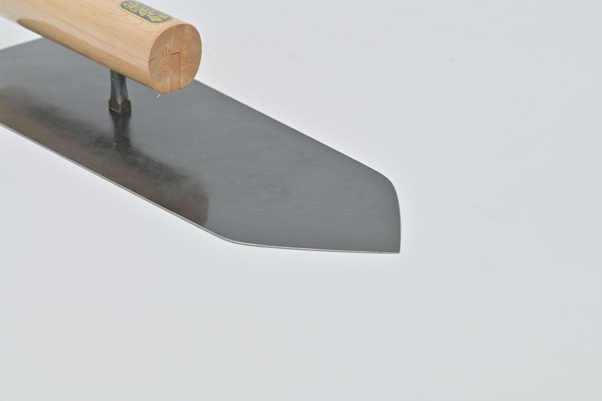 山西　特上鋼黒磨中塗鏝　別製薄打　本鍛造　300mm