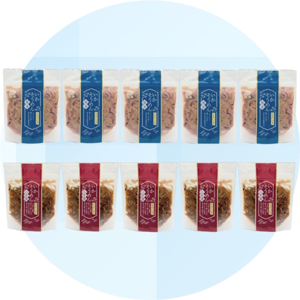 いかそうめん食べ比べ セット(塩辛・三升漬)各110g×5袋