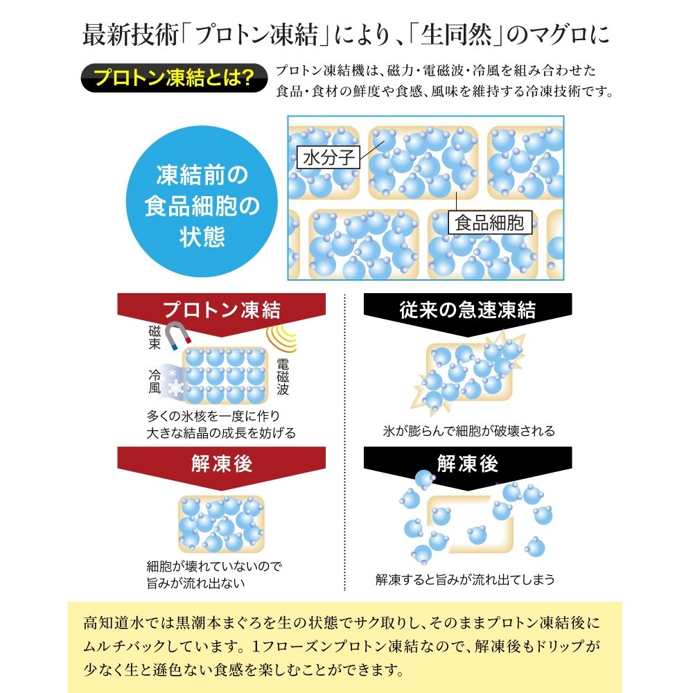 黒潮本まぐろ２種盛り合わせ（中トロ150g×2・赤身150g）