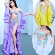 ⚠️在庫一掃セール⚠️ホワイト　ベリーダンス　ブラベルトスカートインナーパンツセット ベリーダンス衣装｜ベリーダンス衣装専門店TOLCORE-トルコレ