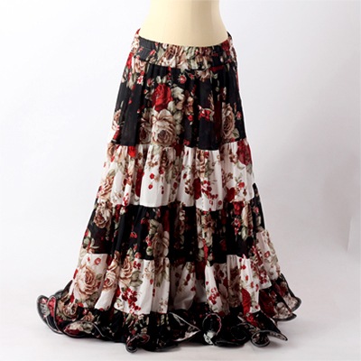 ジプシースカート25ヤード 黒白 シフォン 2025年11月 品番YG-059 | 25