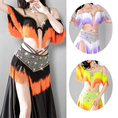 ベリーダンス衣装 ブラとスカート2点セット3色取扱い M、Lサイズ 2025