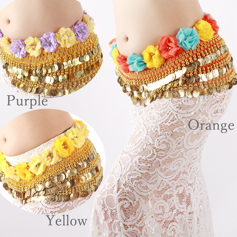 ベリーダンス　ヒップスカーフ 楽天市場】ベリーダンス ヒップスカーフ 華やか 花 刺繍 ダンス