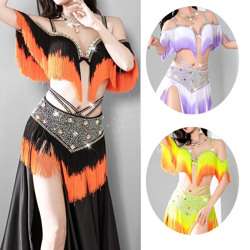 ベリーダンス衣装 セットアップ ブラスカート 2色 オーダーメイド ベリーダンス衣装 ブラとスカート2点セット3色取扱い M、Lサイズ 2025