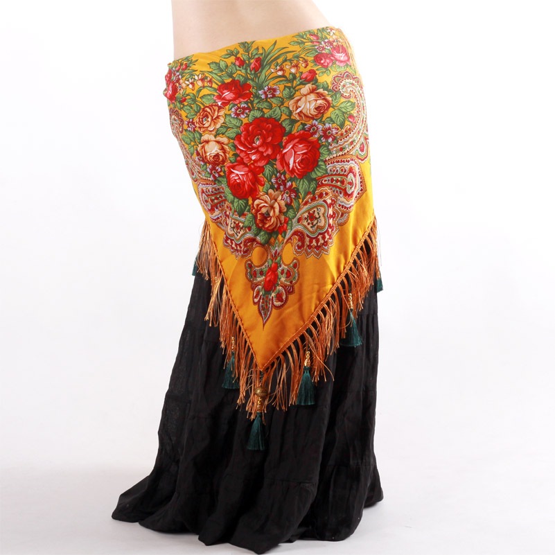 ベリーダンス衣装ヒップスカーフ綿ジプシースタイルタッセル付き