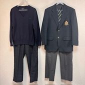 専修大学附属高校 男子 Pコート グレー Mサイズ タグ付き スクールコート ピーコート 女子 男子 高校生 中学生 紺 黒
