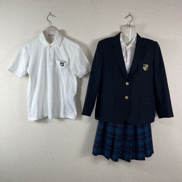 浅川中学校制服　ブレザーとポロシャツ 4点 福岡県 北九州市立浅川中学校 女子制服 | 中学校制服 | 中古制服