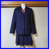 高校制服　本物　週末値下げ中！ 中古制服】千葉県 成田高校付属中学校 女子制服 4点（セーラー服