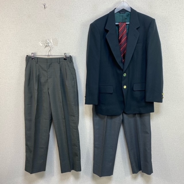 藤代高校　制服一式 T2447 茨城県立藤代高校 校章付きブレザー+長袖シャツ+夏服・冬服