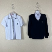 W-22 新品【和歌山県 和歌山東高校】旧制服 4点セット L W69 丈51■ブレザー■スカート■ブラウス■リボン■トンボ■冬服■女子学生■希少 和歌山県立和歌山高校 [現行制服セット サイズ L] 冬服夏服中間服
