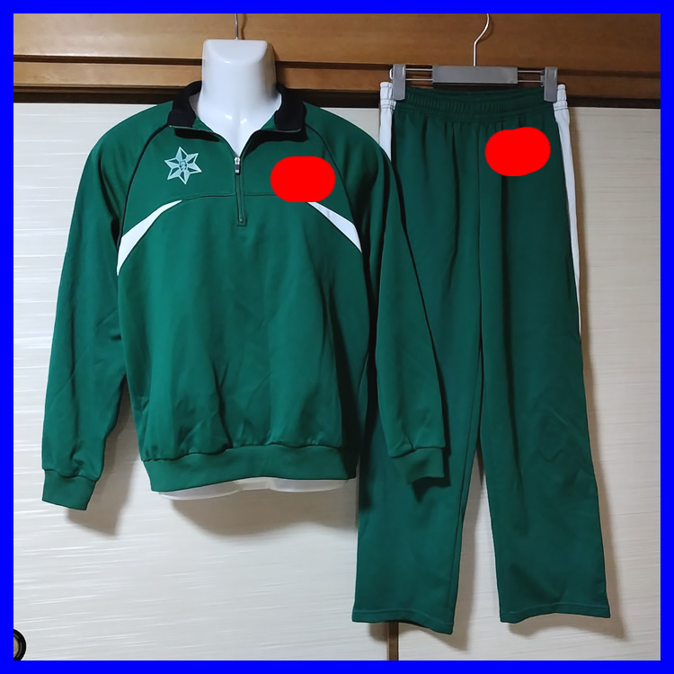 はとり中学　男子体操服　ジャージ　中古 4点 埼玉県 鳩山町立鳩山中学校 男子体操服 | 中学校制服 | 中古制服