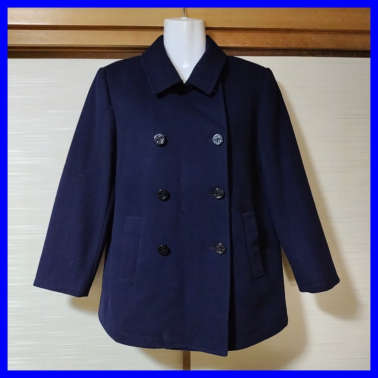 江戸川学園取手中学高等学校 　指定コート 女子用ネイビー Mサイズ 中古制服】茨城県 江戸川学園取手高等学校 女子制服 7点