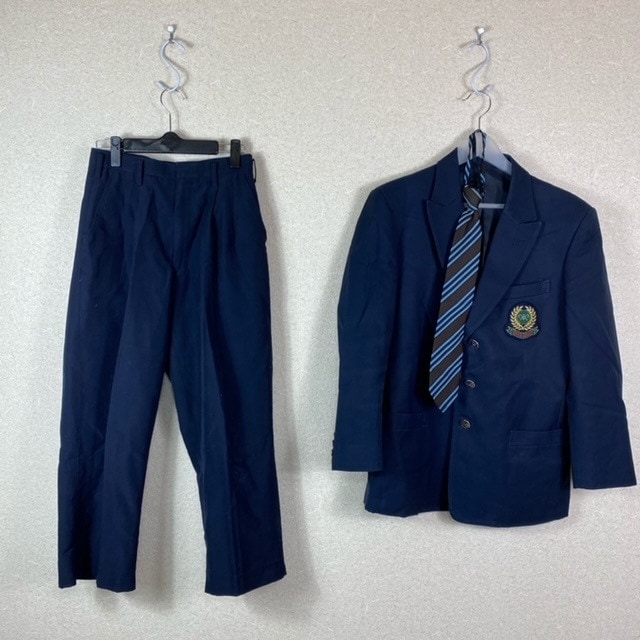 大分市 中学 標準服 ATHLETE SLIM ネイビー ブレザー 180B ロイヤル