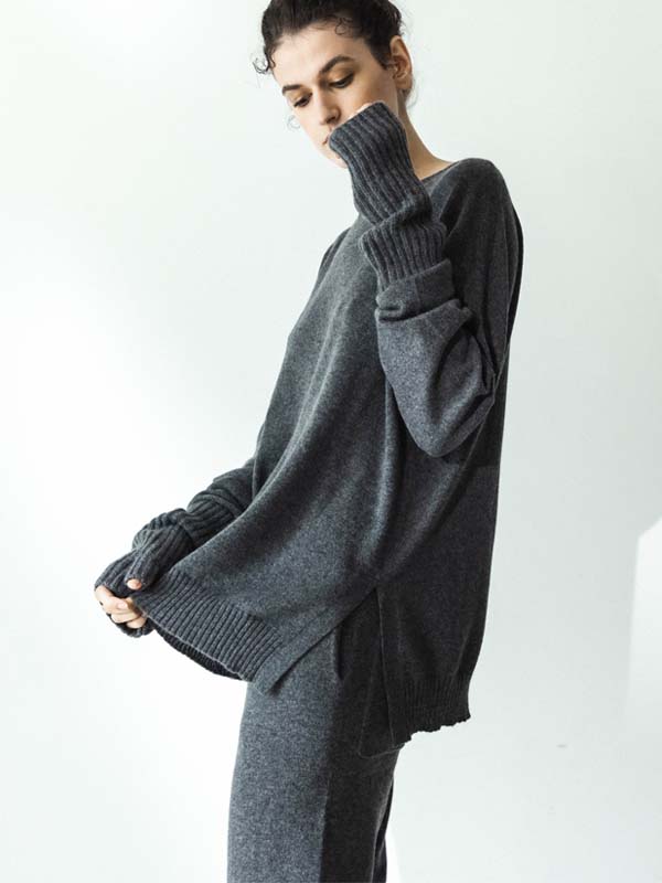 12G CREW NECK SIDE SLIT