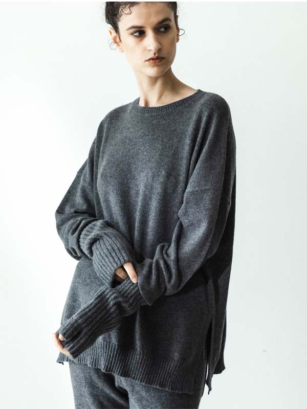 12G CREW NECK SIDE SLIT