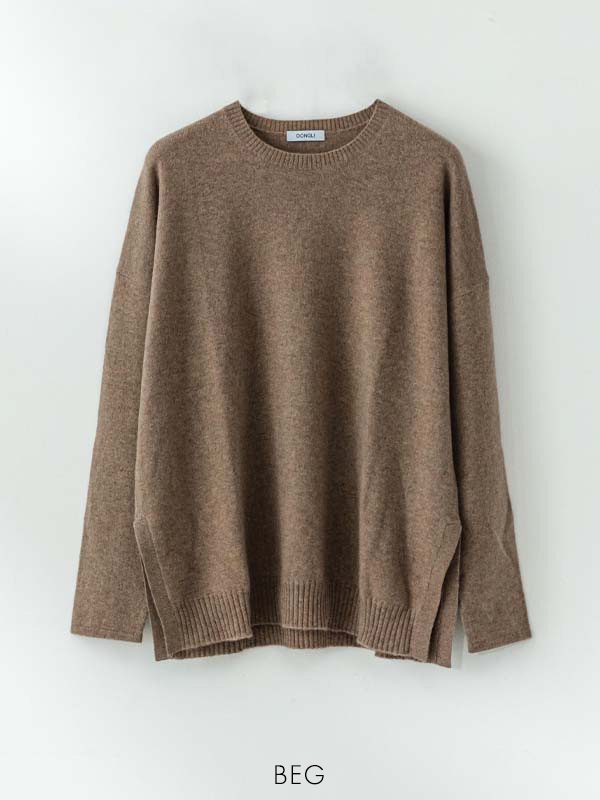 12G CREW NECK SIDE SLIT