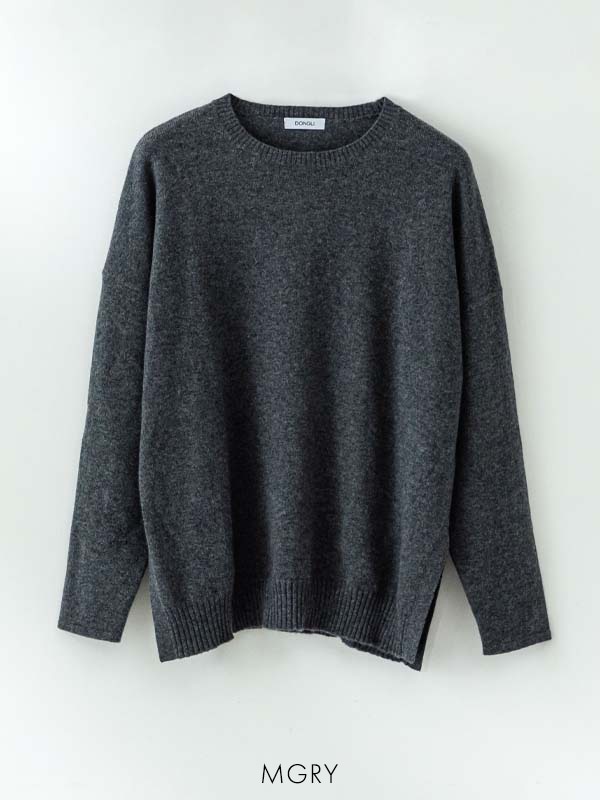 12G CREW NECK SIDE SLIT