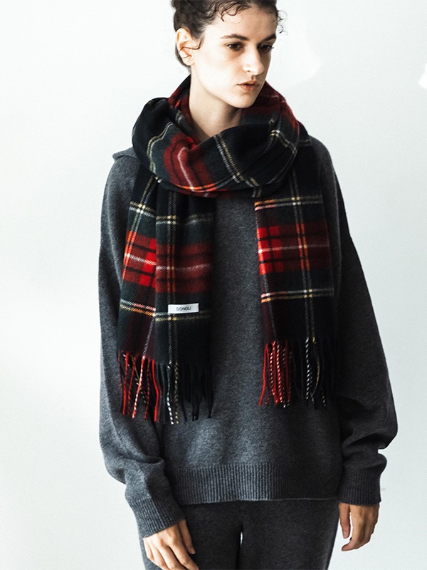 TARTAN CHECK STOLE