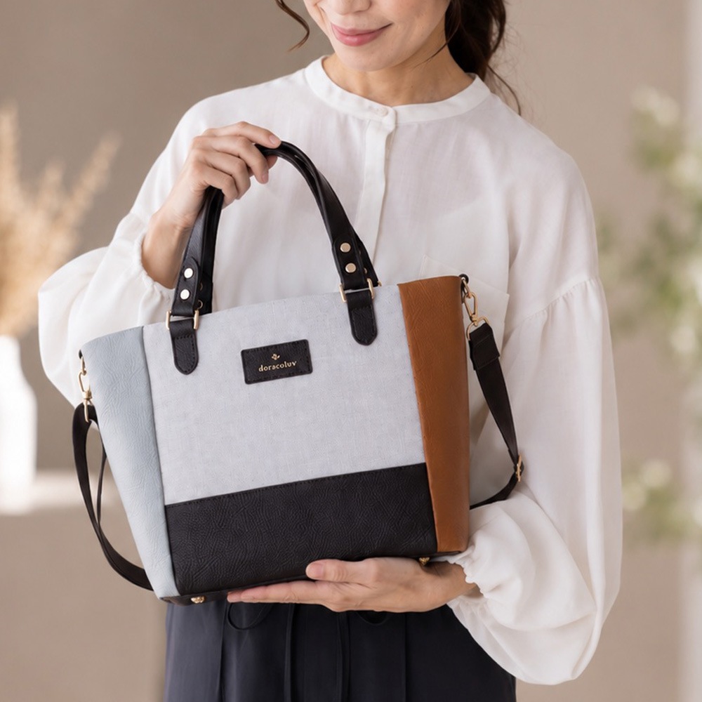 2WAY ���� �ϥ�ɥХå� /�Ф�ݤ����������� Blockbag �֥��å��Хå���doracoluv(�ɥ饳���) ���� �֥���