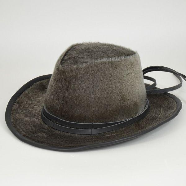 メンズハット　毛皮　ゴマフアザラシファーのウエスタンハット/ナチュラル