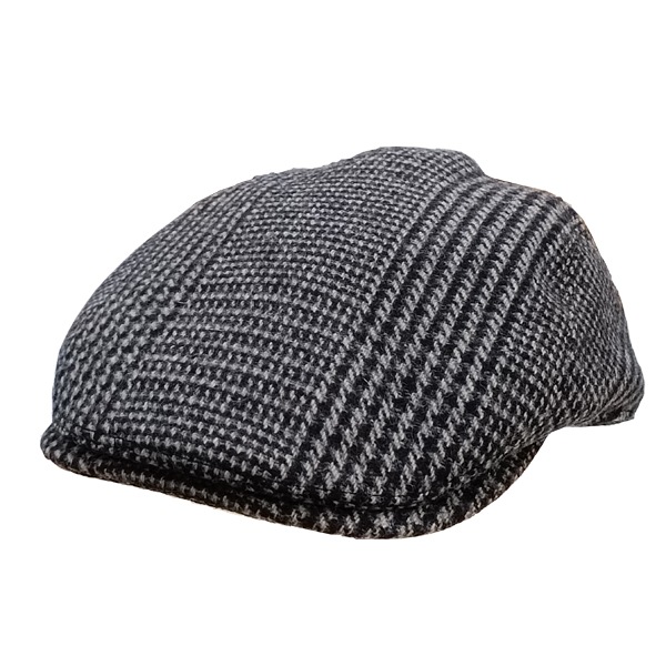 チェックのハンチング