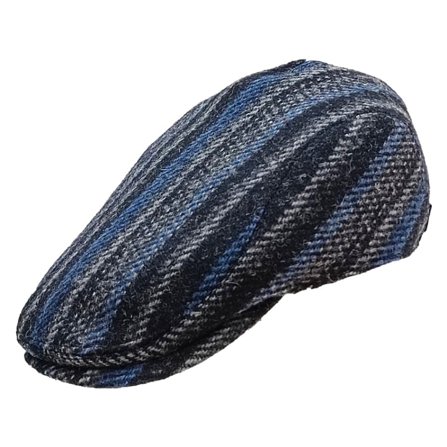 ハリスツイードのハンチング　ボールドストライプ